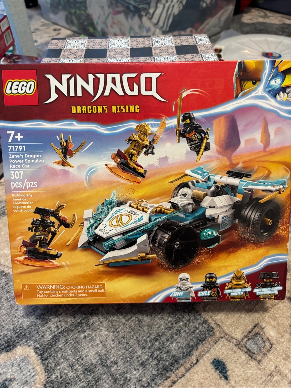 New! Retired LEGO NINJAGO Zane Dragon Power Spinjitzu Race Car -